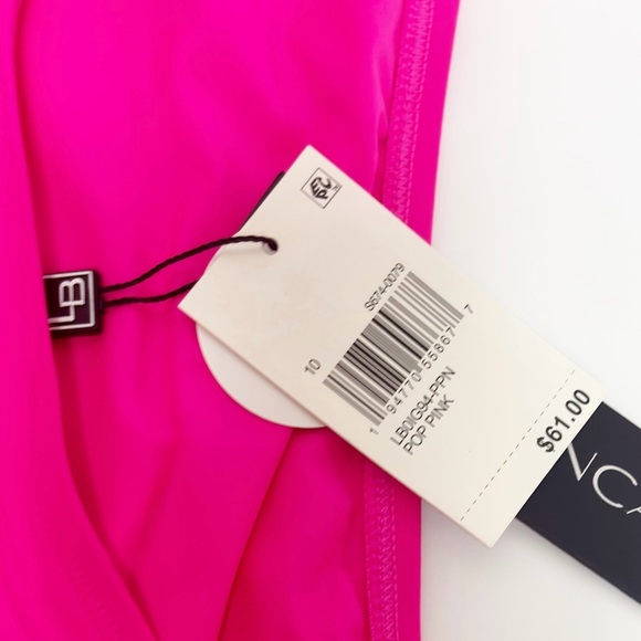 LA BLANCA UPF 50+ POP PINK WOMEN SWIMING SIDE TIE HIPSTER BIKINI BOTTOM NWT - Picture 4 of 5